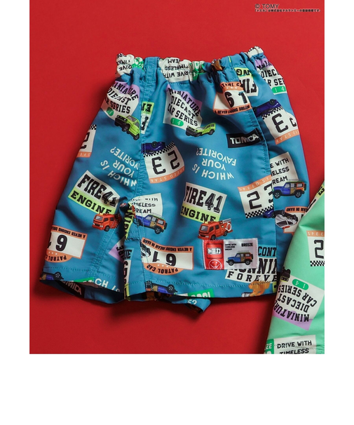 TOMICA×BREEZE 総柄水陸両用パンツ  4分丈