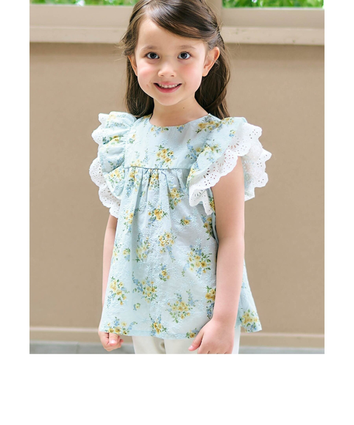 【リンク】レースフラワープリントチュニック