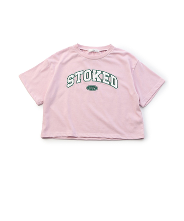 サテンアップリケロゴT