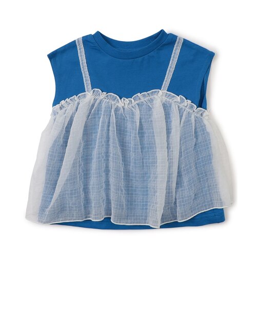 チュールフレンチスリーブTシャツ