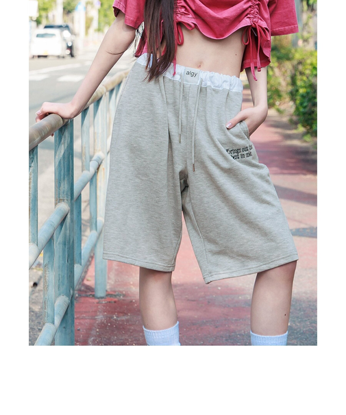 スウェットワイドハーフパンツ