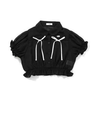 シアーりぼんブラウス