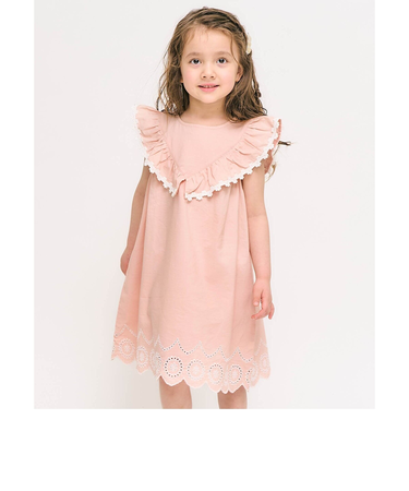 ヨークフリルレースワンピース