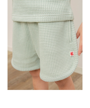 ワッフルショートパンツ  ショート丈