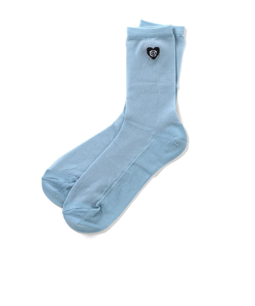 ワンポイントラメシアークルーソックス