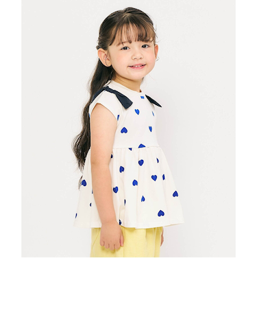 肩リボンペプラムTシャツ_接触冷感