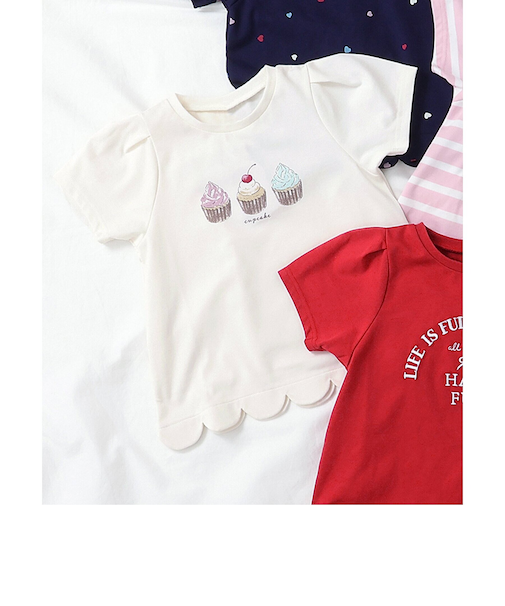 裾スカラップアソートTシャツ_接触冷感