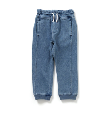 WEB限定 デニムニットロングパンツ
