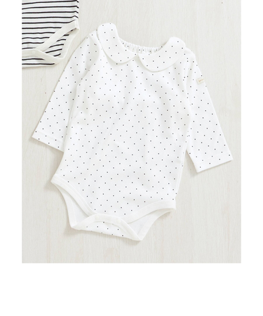 丸襟ボディースーツ