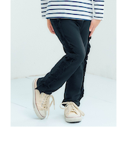 サイドフリルストレート/7days Style pants  10分丈