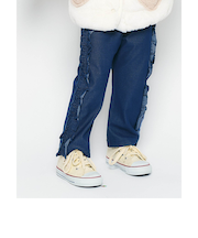 サイドフリルストレート/7days Style pants  10分丈