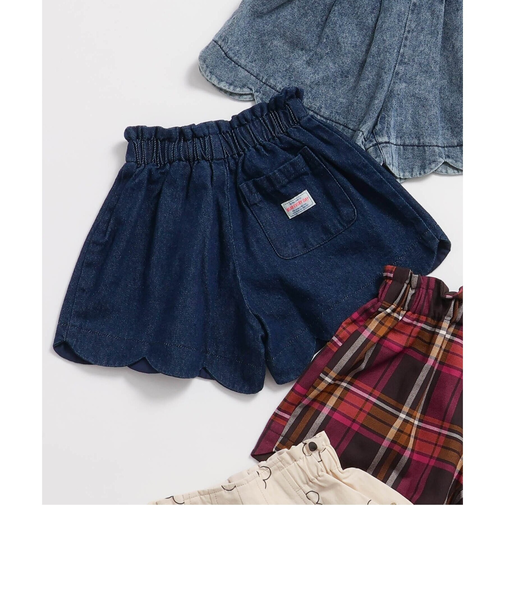 スカラップショートパンツ  ショート丈