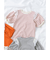 肩フリルフラワーモチーフTシャツ