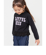 WEB限定 裾フリル長袖Tシャツ