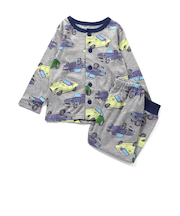 車柄前あきスムースパジャマ