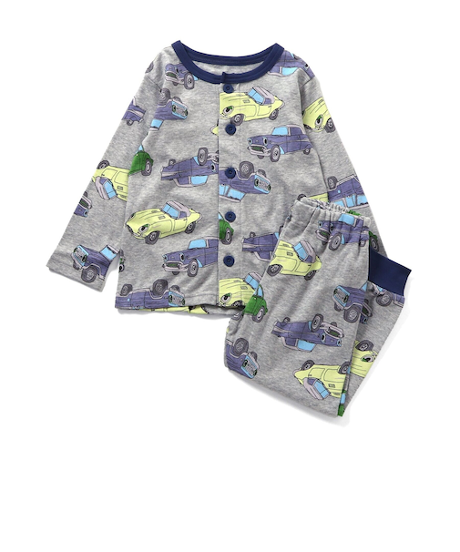 車柄前あきスムースパジャマ