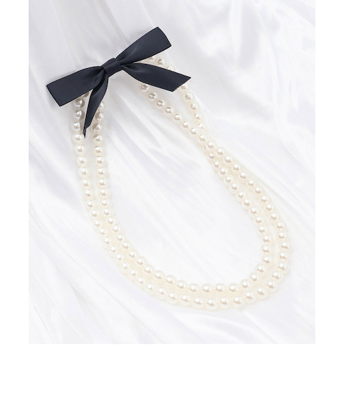 パールリボンネックレス｜エフオーオンラインストアの通販｜&mall