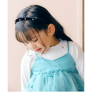 リボン付きベロアカチューシャ