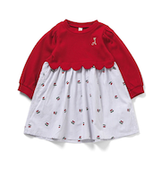 WEB限定 スカラップドッキングワンピース