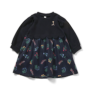 WEB限定 スカラップドッキングワンピース