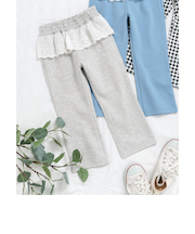 WEB限定 ペプラムレース/7days Style pants  10分丈
