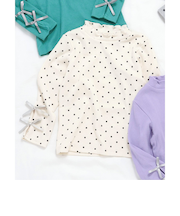 WEB限定 袖リボンリブTシャツ
