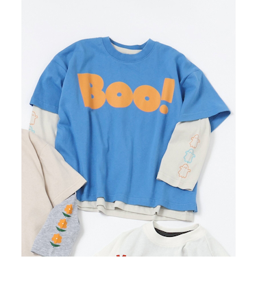 【2Pセット】3way袖プリントTシャツ