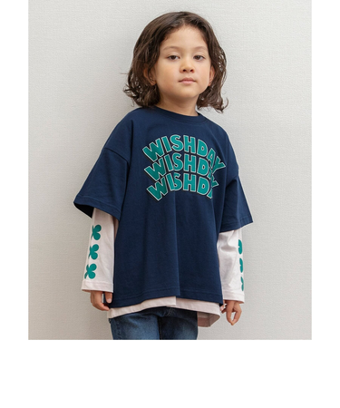 【2Pセット】3way袖プリントTシャツ