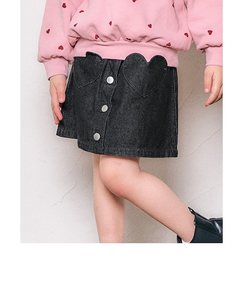 秋冬 Mark&Lona ブラックスカート ハートポケット 秋冬 Mark&Lona