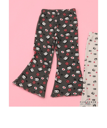 【Betty Boop(TM)】ワッフルフレアパンツ