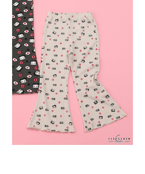 【Betty Boop(TM)】ワッフルフレアパンツ