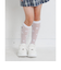 星総柄シアーハイソックス