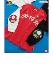 スーパーマリオ エルボーパッチTシャツ