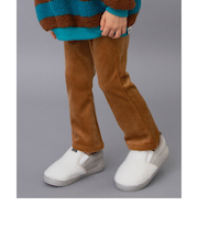 【あったか素材】DAISUKI カットコールフレアパンツ  10分丈