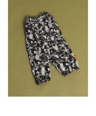 ダイナソー足あとカモフラワイドボトム  10分丈