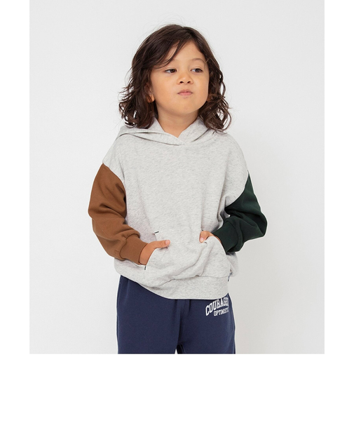 WEB限定 無地ボーダーパーカー