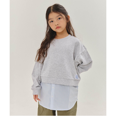 【WEB限定】 シャツレイヤード風トレーナー