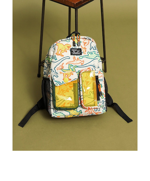 恐竜総柄窓付きリュック