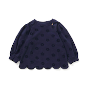 フラワージャガードスカラップTシャツ