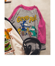 B NEWJACK ラグラングラフィックTシャツ