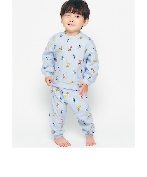 トイプードル・くるま柄裏毛パジャマ