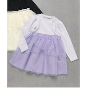 花びらチュールバックリボンワンピース