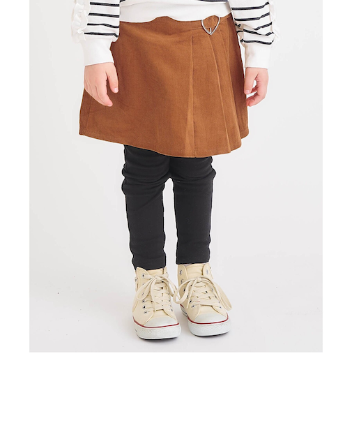 レギンス付きプリーツスカート