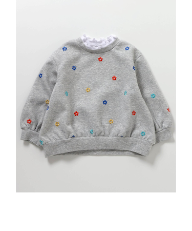 アソート総柄刺繍レイヤードトレーナー