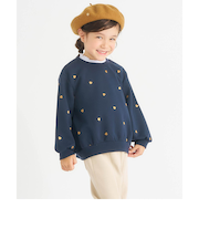 アソート総柄刺繍レイヤードトレーナー