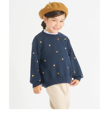 アソート総柄刺繍レイヤードトレーナー