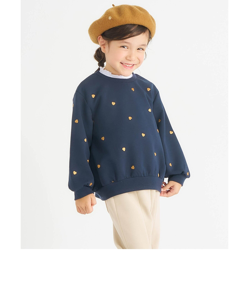 アソート総柄刺繍レイヤードトレーナー