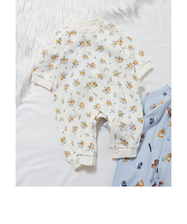 WEB限定 裏毛4柄カバーオール