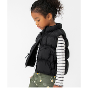 シャーリングリボン中綿ベスト