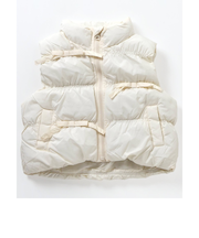 シャーリングリボン中綿ベスト